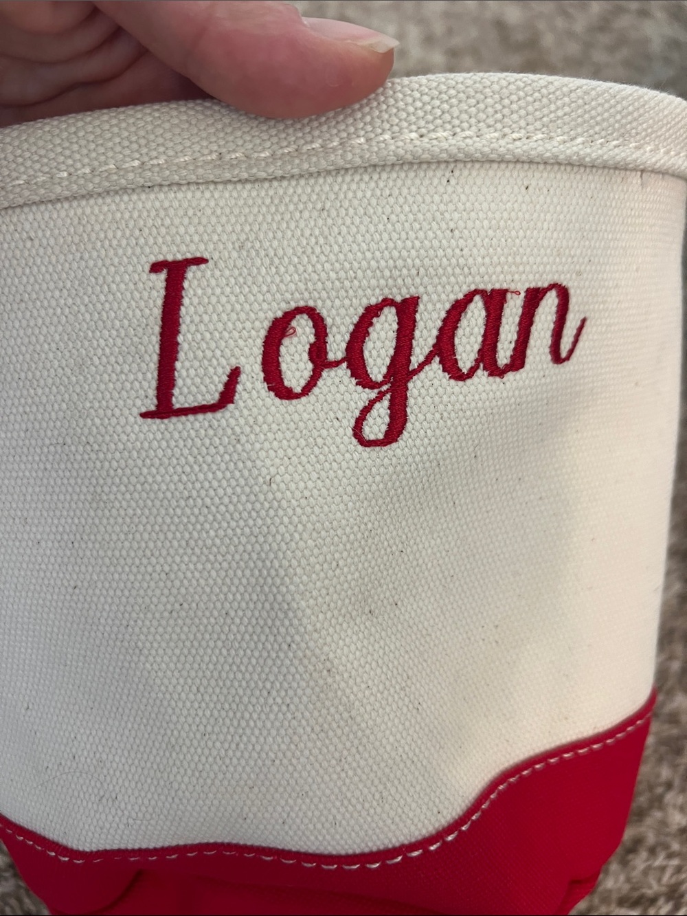 Land's End Easter Basket for Boy- Dump truck with egg - Personalized- Logan - Picture 6 of 12